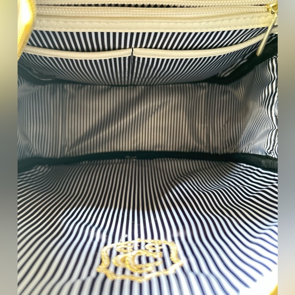 HATHWAY STEWART Elegant Golf & Leisure Backpack Neutral Cream Gold Hardware NWOT - Picture 11 of 11